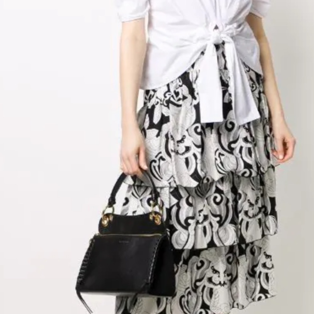 NWT Black, leather, See by Chloe “Tilda” bag. 13.5” x 10” x 4”. 6”. Orig. $495